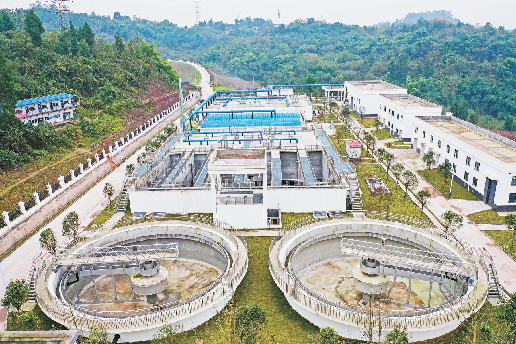 Planta de tratamiento de aguas residuales del parque industrial urbano de Lingang Descarga de aguas residuales en línea Sensores de calidad del agua Análisis de monitoreo