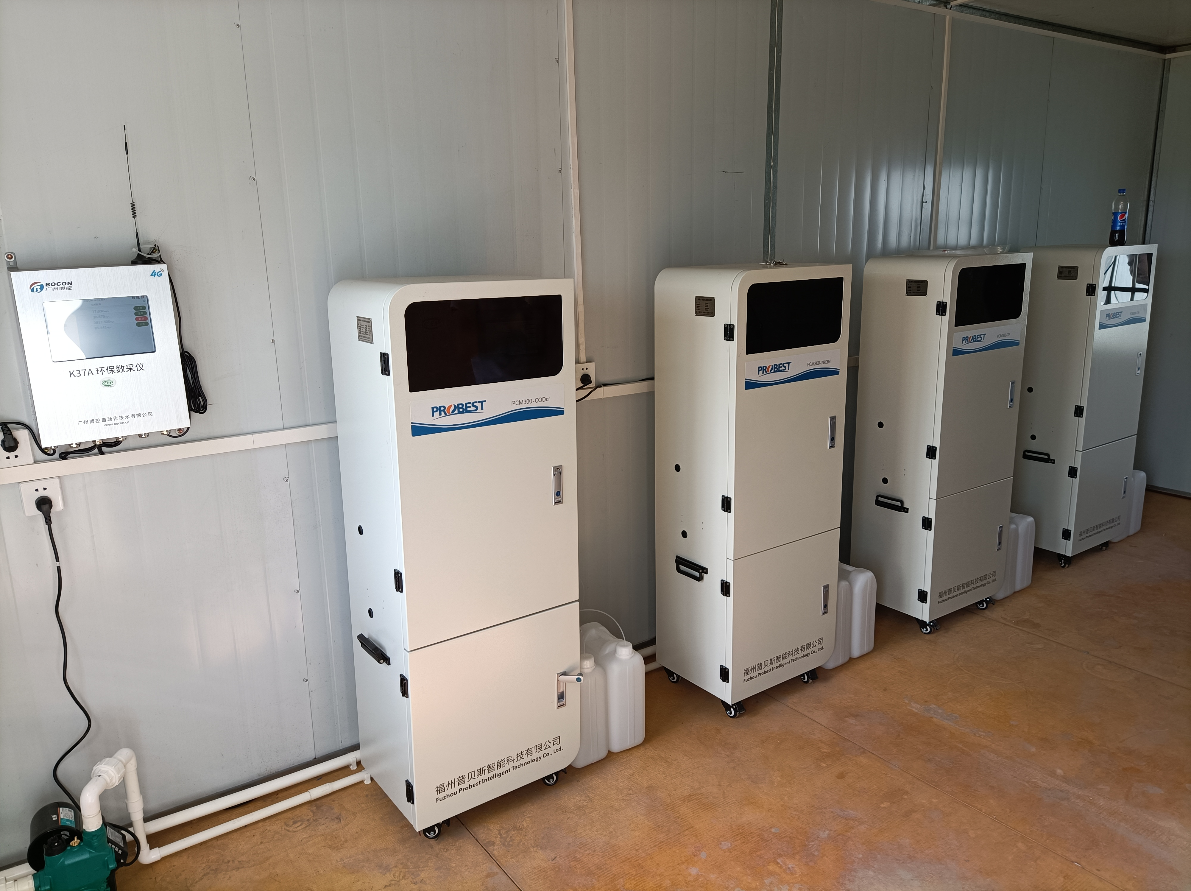 Water Quality Online Monitoring Equipment Application in Maozhu, Aplicación de equipos de monitoreo en línea de calidad del agua en Maozhu, Dacindian, Jinbaotang Plantas de alcantarillado