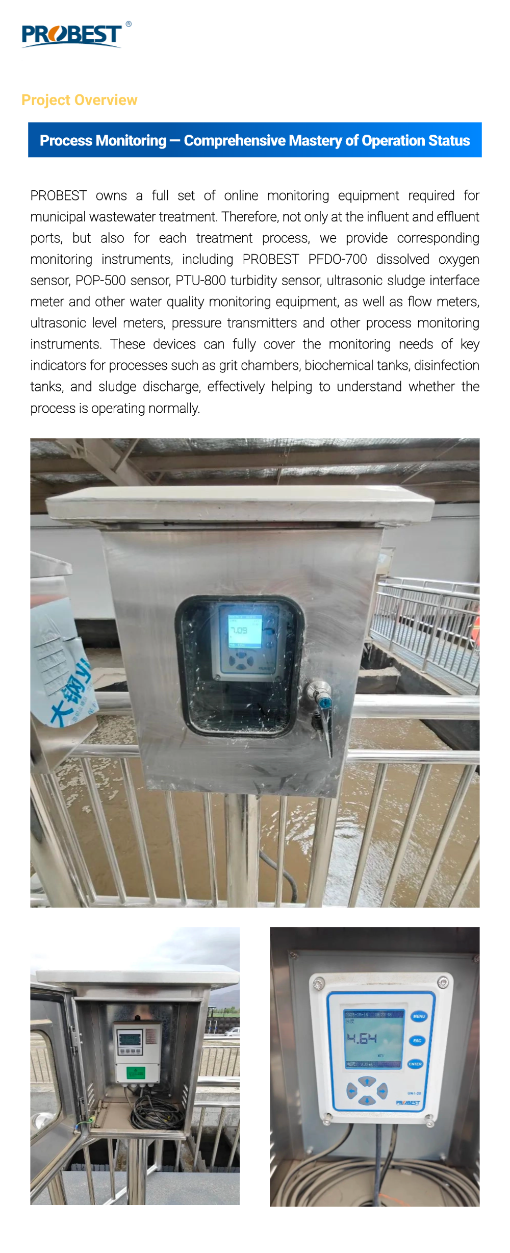 Proyectos de an&aacute;lisis de monitoreo de agua de Probest